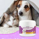 Pet Eye Wipes for Dogs & Cats – Tear Stain Cleaning Wipes (60 pieces)
