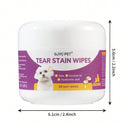 Pet Eye Wipes for Dogs & Cats – Tear Stain Cleaning Wipes (60 pieces)