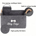 Felt Pet Toy Storage Basket | Large Organizer Bin for Pets