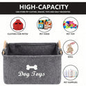 Felt Pet Toy Storage Basket | Large Organizer Bin for Pets