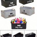 Felt Pet Toy Storage Basket | Large Organizer Bin for Pets