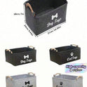 Felt Pet Toy Storage Basket | Large Organizer Bin for Pets