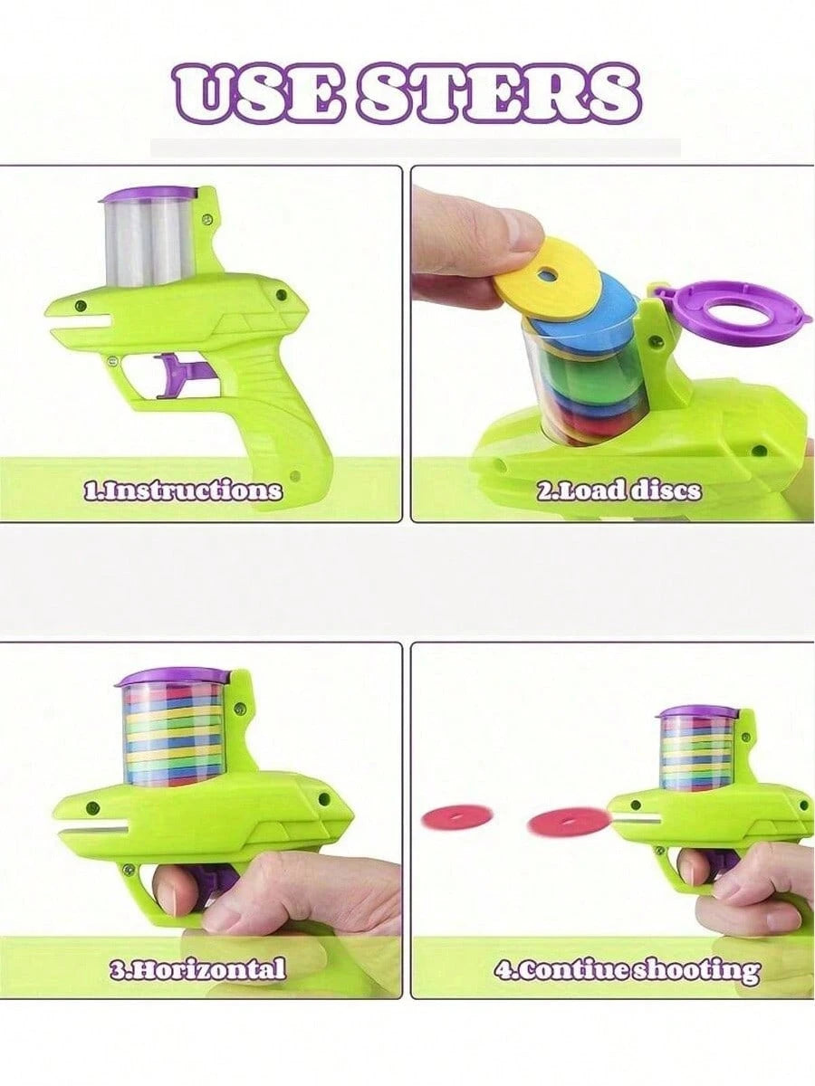 Interactive Cat Toy Launcher with Foam Discs | Battery-Free Indoor Cat Toy