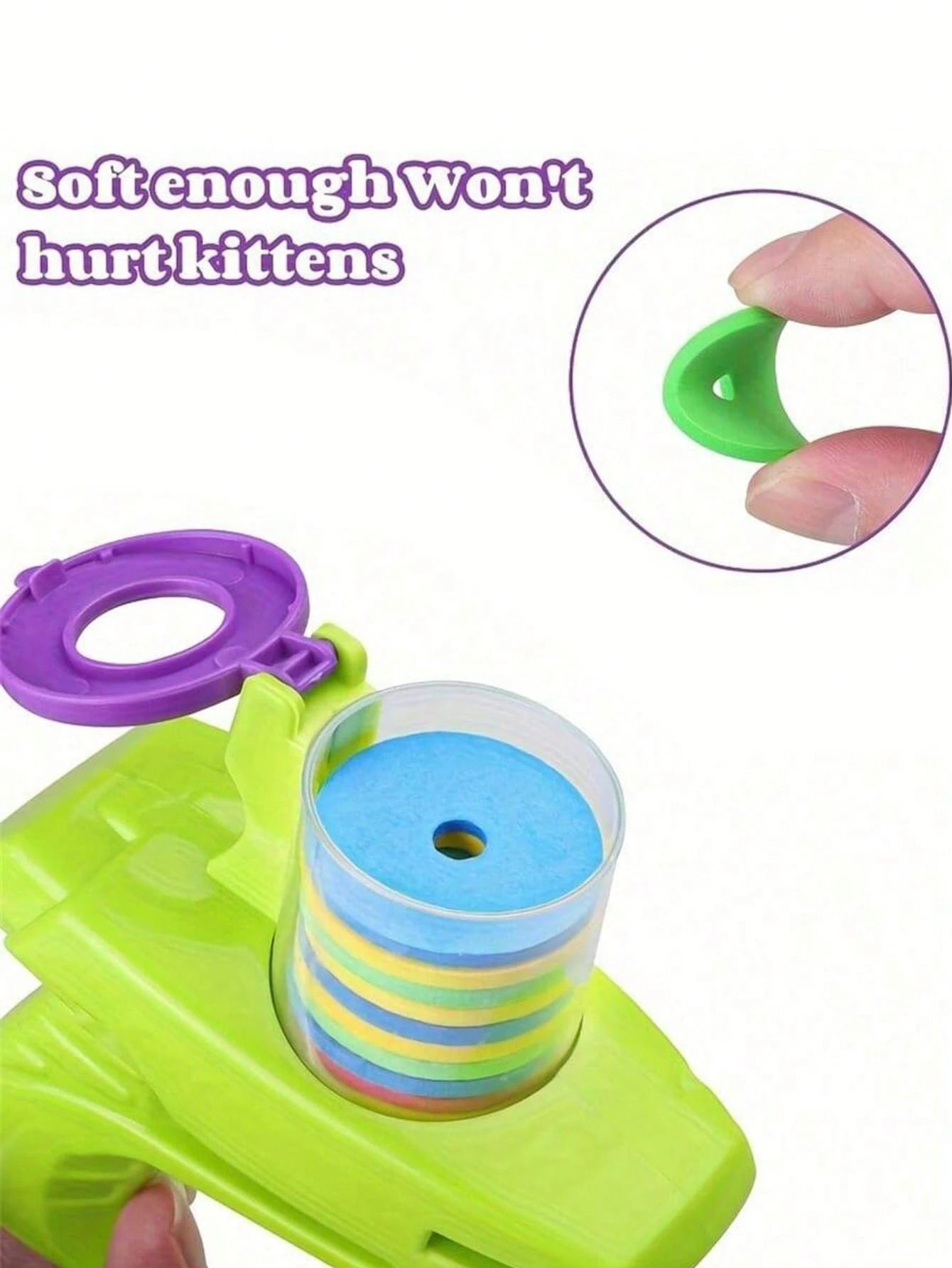 Interactive Cat Toy Launcher with Foam Discs | Battery-Free Indoor Cat Toy