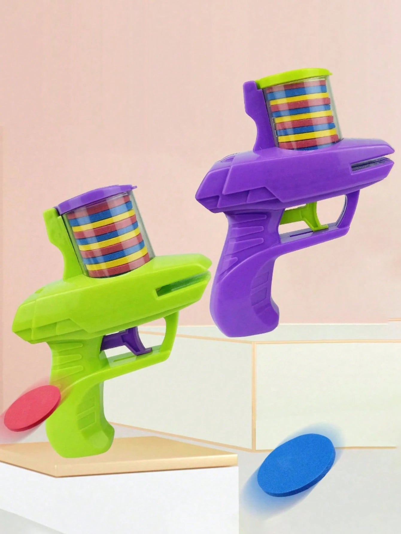 Interactive Cat Toy Launcher with Foam Discs | Battery-Free Indoor Cat Toy