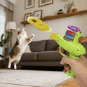 Interactive Cat Toy Launcher with Foam Discs | Battery-Free Indoor Cat Toy