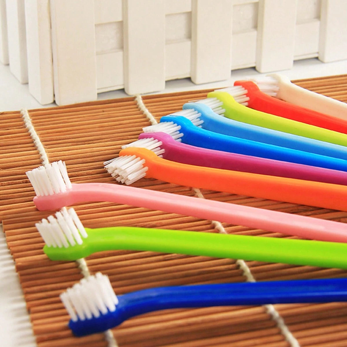 Pet Toothbrushes for Dogs & Cats – Single-Head Dental Brushes (set of 9 pieces)