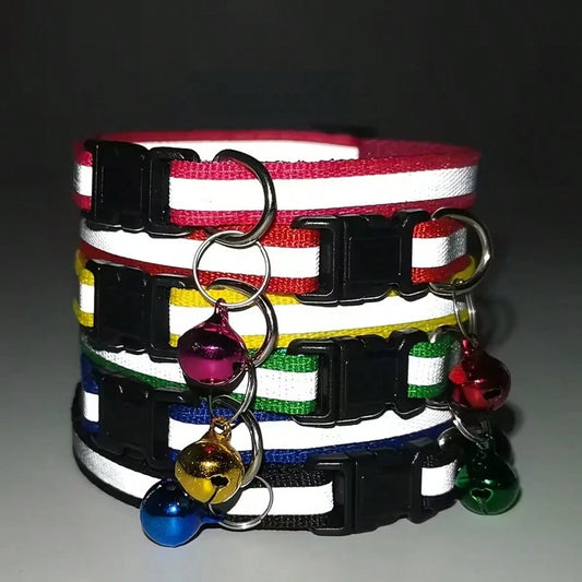 Reflective Cat Collars with Bell | Adjustable Safety Collars for Cats & Small Dogs