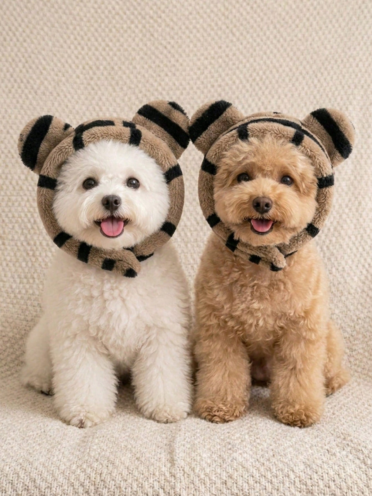 Tiger Stripe Pet Hat – Warm Fleece Hat for Dogs & Cats