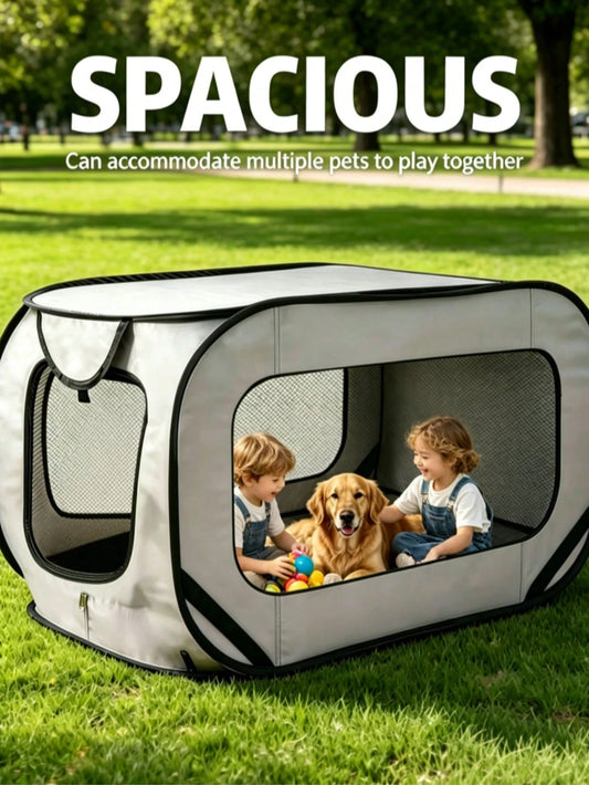 Foldable Extra-Large Pet Playpen – Waterproof Dog & Cat Travel Tent