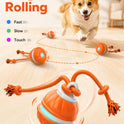 Interactive Automatic Dog Ball with Rope – Motion-Sensing Rechargeable Toy