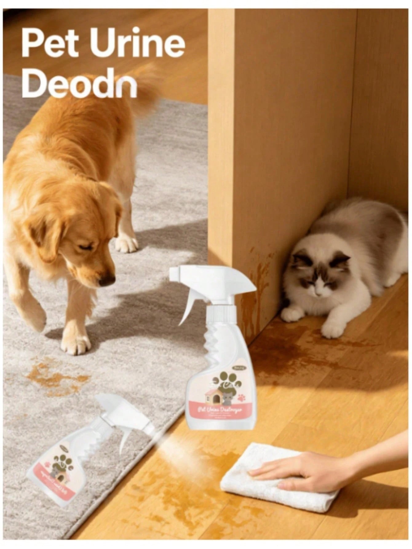 120ml Pet Urine Odor Eliminator – Cat & Dog Stain & Odor Remover