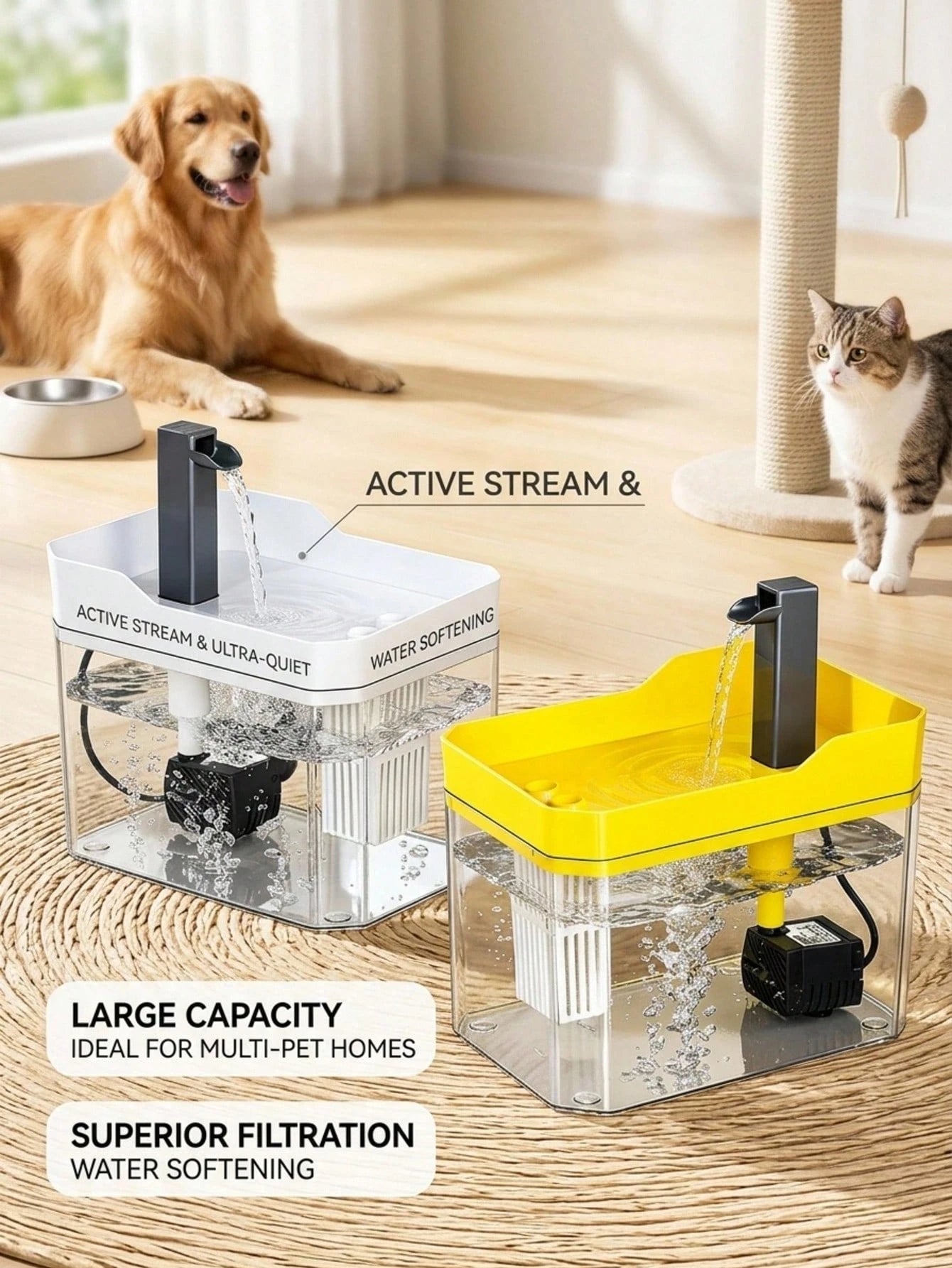1.5L Automatic Pet Water Fountain with Filter & Silent Pump
