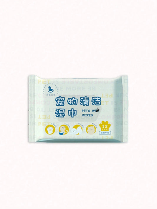 Pet Eye & Ear Cleaning Wipes – Gentle Wipes for Dogs & Cats (12 sheets)