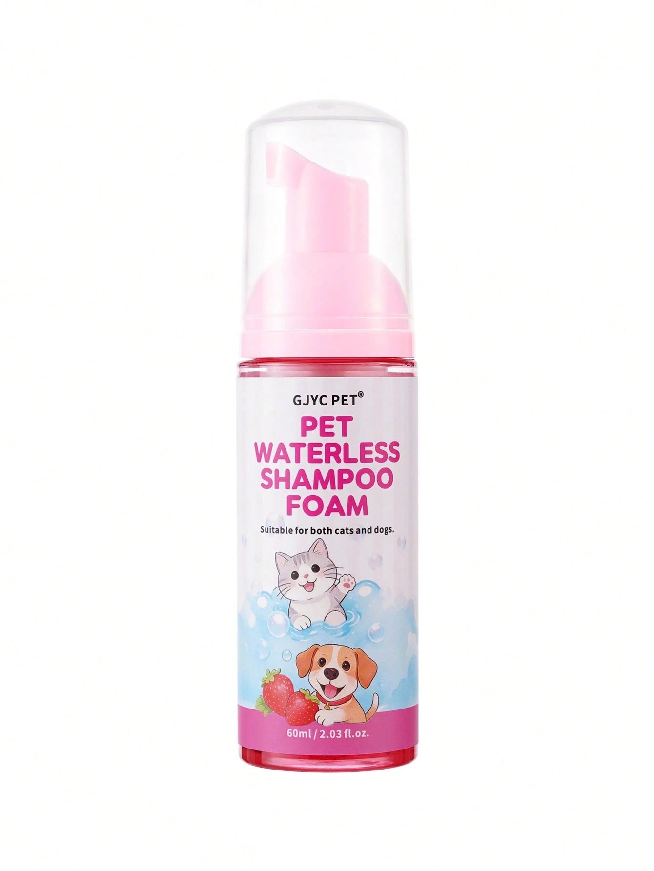 5-in-1 Waterless Pet Shampoo Mousse | Strawberry Scent for Dogs & Cats