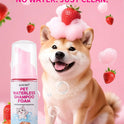 5-in-1 Waterless Pet Shampoo Mousse | Strawberry Scent for Dogs & Cats