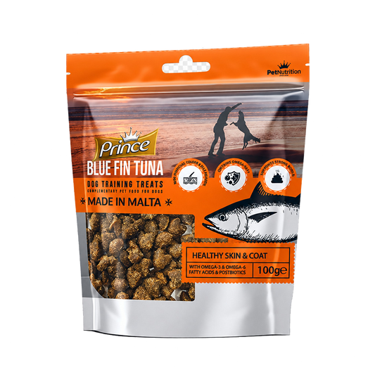 PRINCE Blue Fin Tuna Training Treats for Dogs With Omega 3 and 6 (100g)