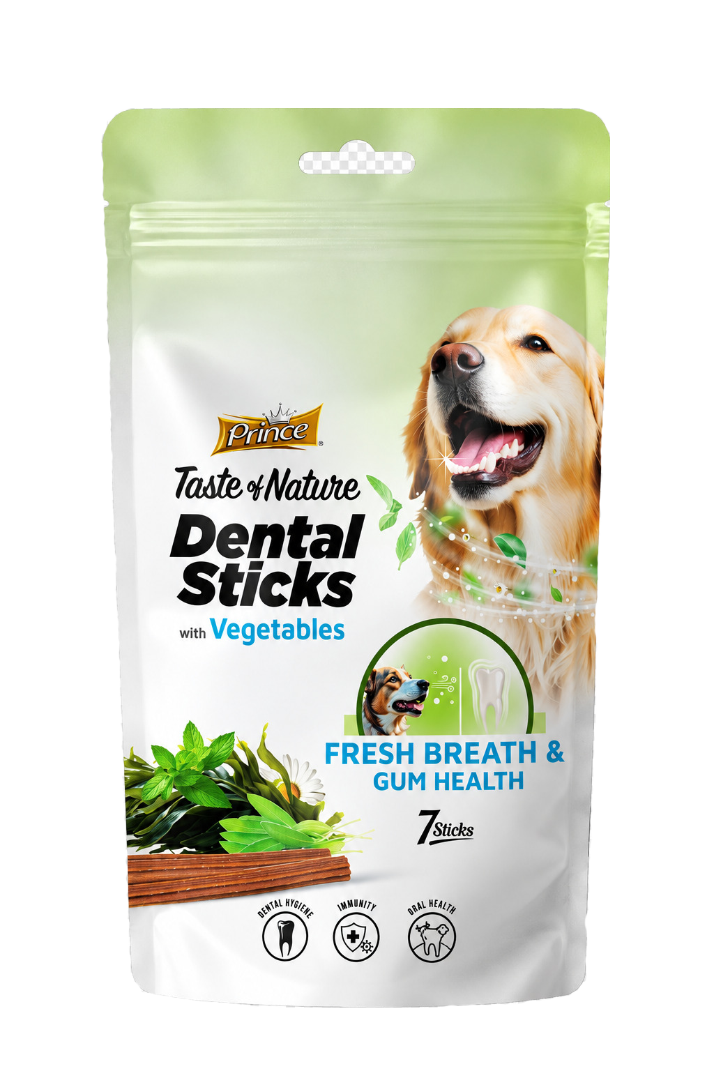 PRINCE Dental Sticks for Dogs Fresh Breath & Gum Health (7 sticks)