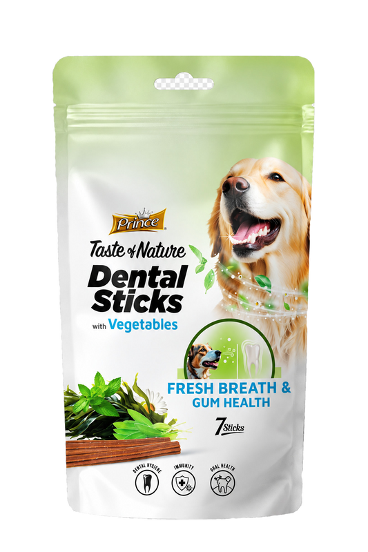 PRINCE Dental Sticks for Dogs Fresh Breath & Gum Health (7 sticks)