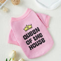 Pink Cartoon Pet Sweatshirt | Queen Crown Hoodie for Pets