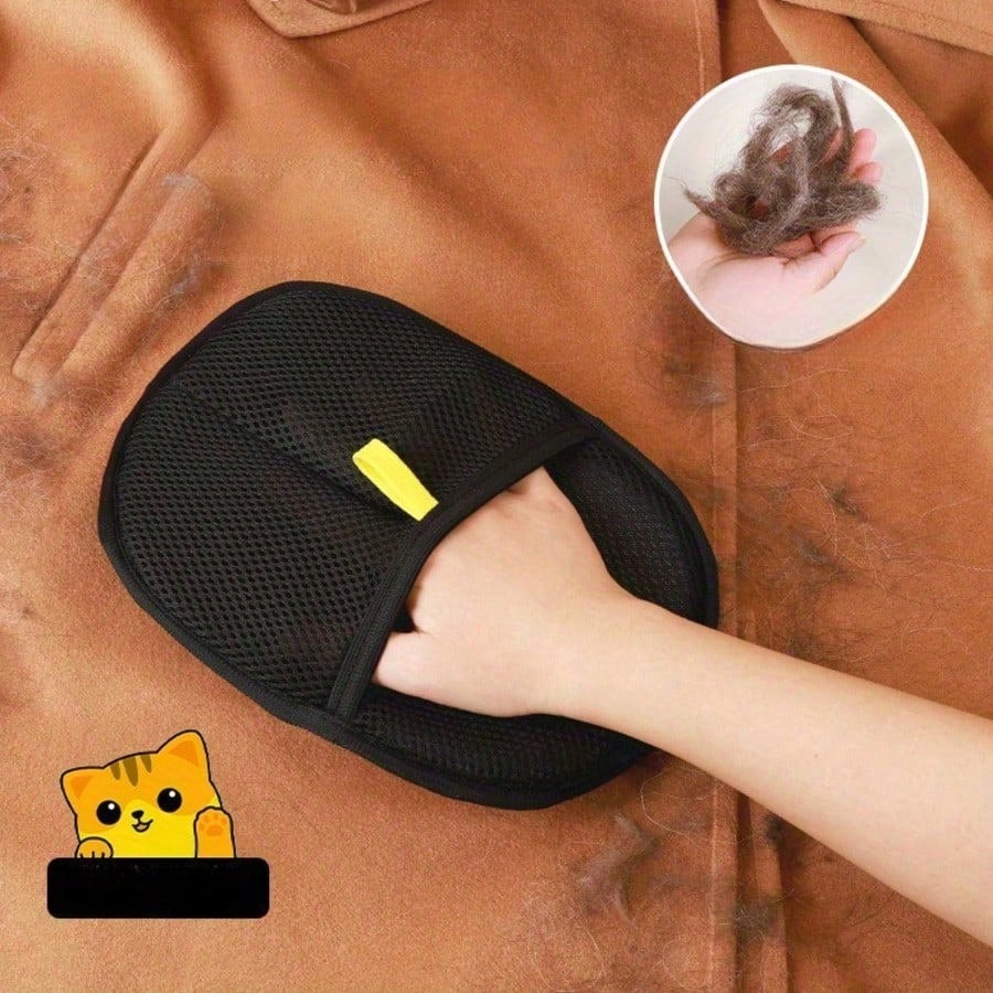 Anti‑Static Pet Hair Removal Glove – Reusable Cat & Dog Shedding Tool with Soft Mesh Fabric