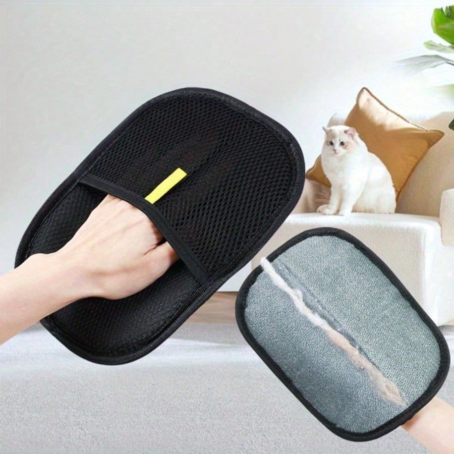 Anti‑Static Pet Hair Removal Glove – Reusable Cat & Dog Shedding Tool with Soft Mesh Fabric