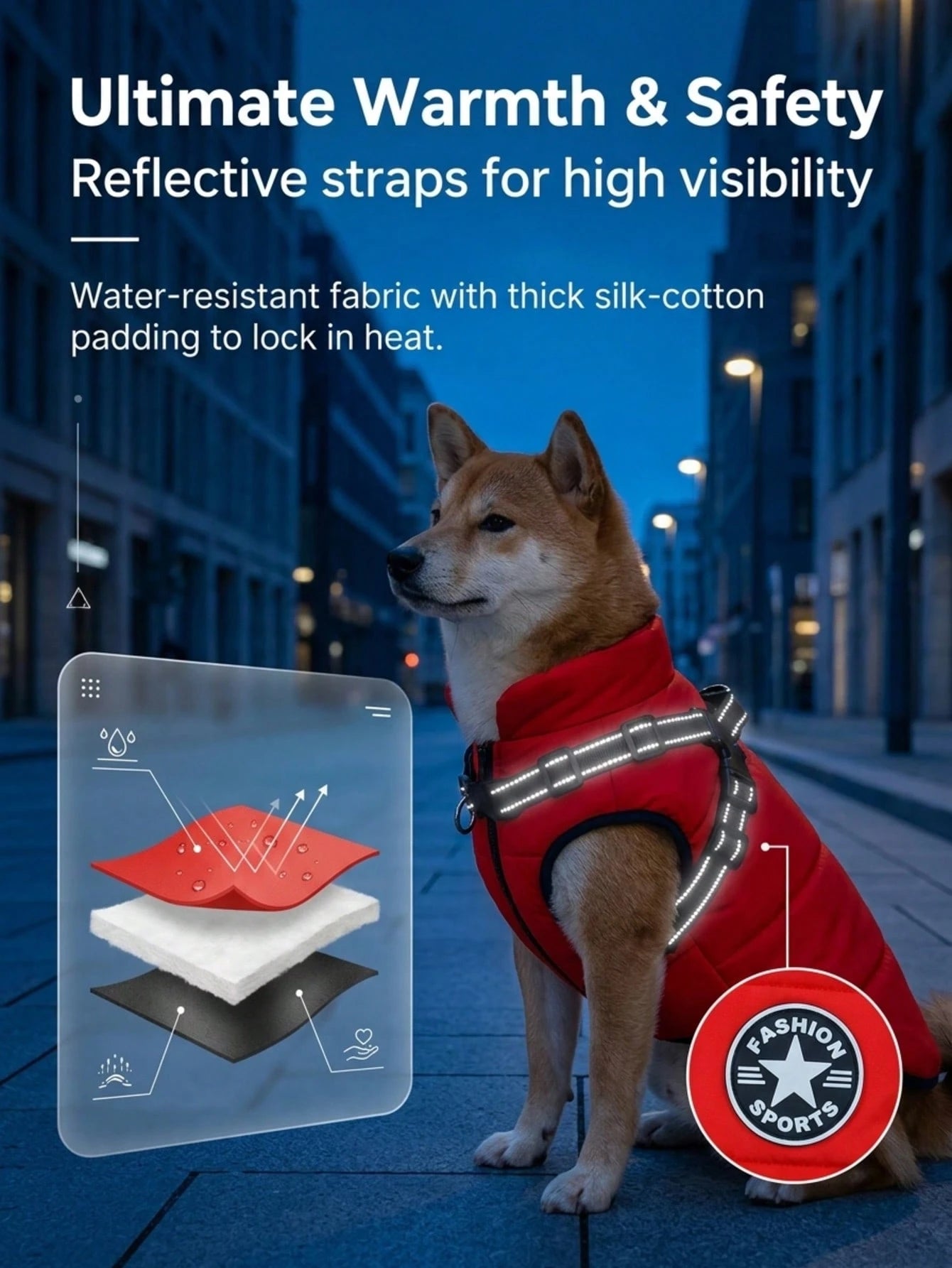 Warm Dog Jacket for Small & Large Dogs | Soft Winter Pet Coat