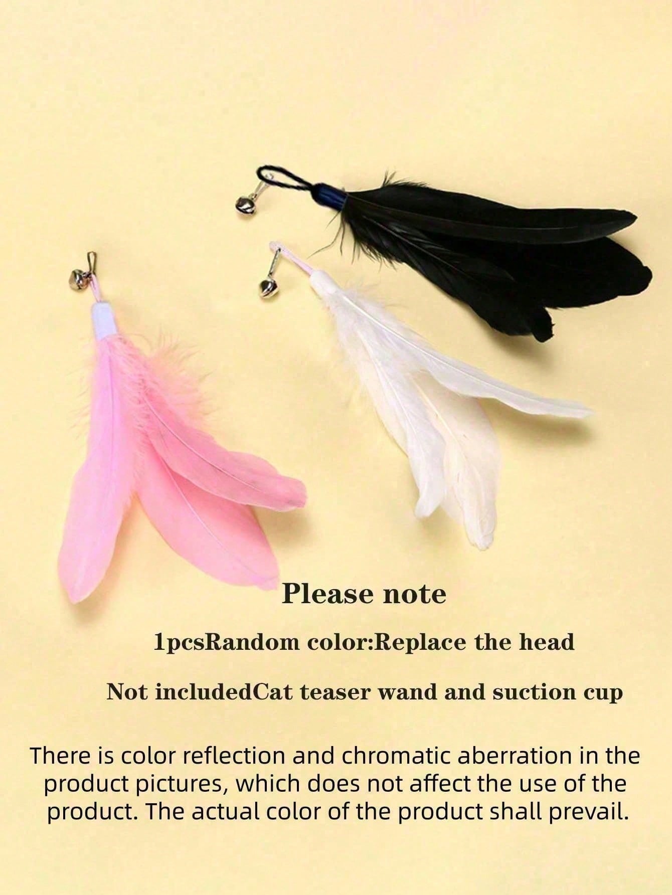 Suction Cup Feather Cat Teaser Wand | Interactive Indoor Cat Toy