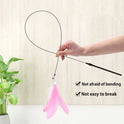 Suction Cup Feather Cat Teaser Wand | Interactive Indoor Cat Toy
