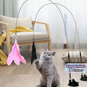 Suction Cup Feather Cat Teaser Wand | Interactive Indoor Cat Toy