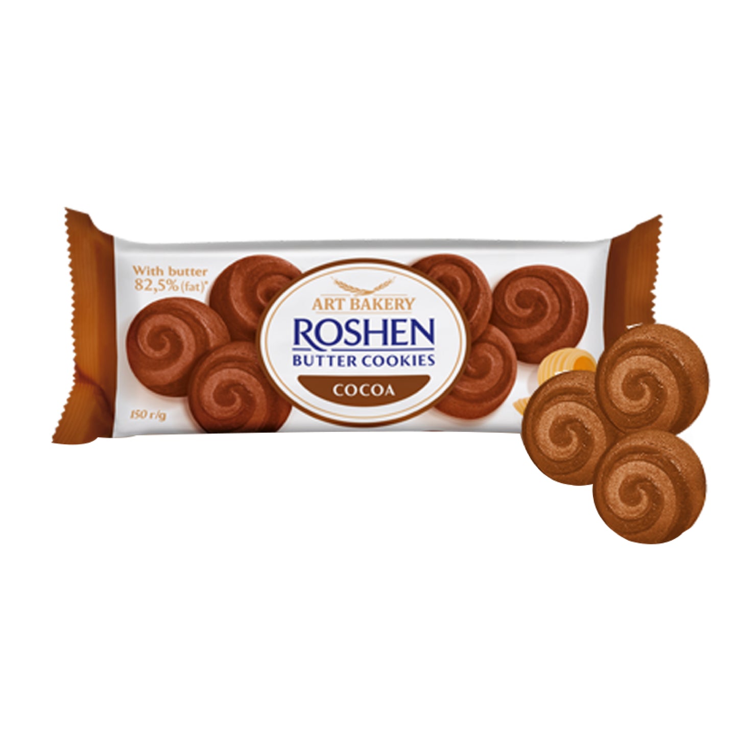 ROSHEN Butter Cookies Cocoa flavor (140g)
