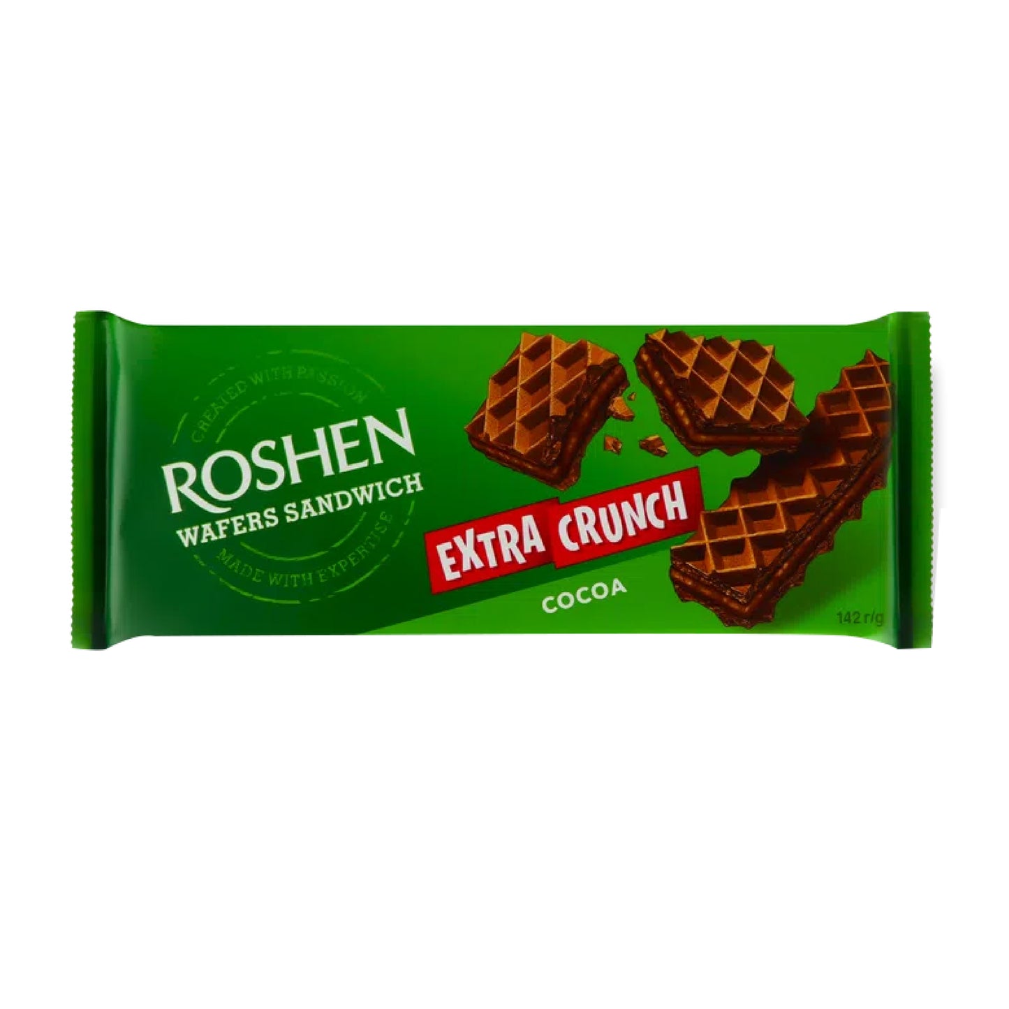 ROSHEN Extra Crunch Wafer sandwich With rich cocoa cream filling (142g)