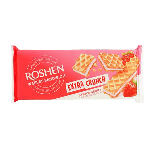 ROSHEN Extra Crunch Wafer sandwich With Strawberry cream filling (142g)