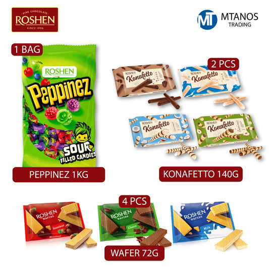 ROSHEN Peppinez 1Kg + Konafetto 140g + Wafer 72g Offer