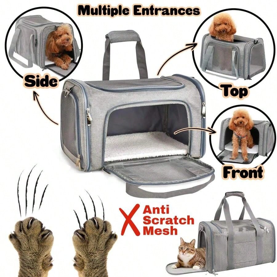 Multi-Purpose Pet Carrier Bag | Breathable Cat & Dog Travel Carrier