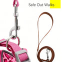 Leopard Print Cat & Dog Harness & Leash Set – Reflective Mesh
