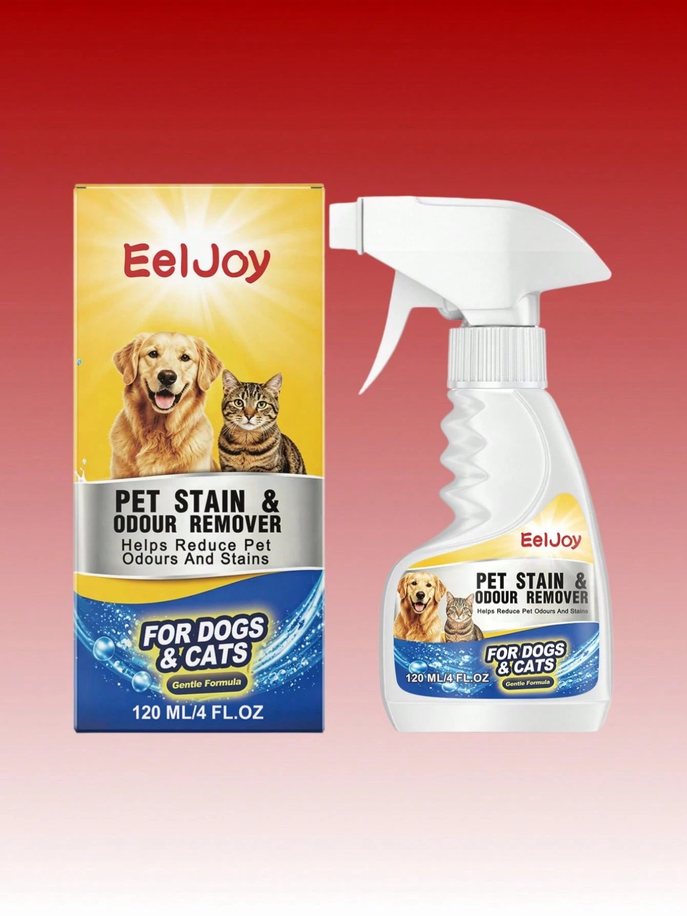 Pet Stain & Odor Remover Spray – Cat & Dog Urine Cleaner (120ml)