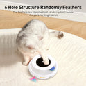 ROJECO 2-in-1 Automatic Cat Toy – Interactive Feather & Rolling Ball