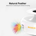 ROJECO 2-in-1 Automatic Cat Toy – Interactive Feather & Rolling Ball