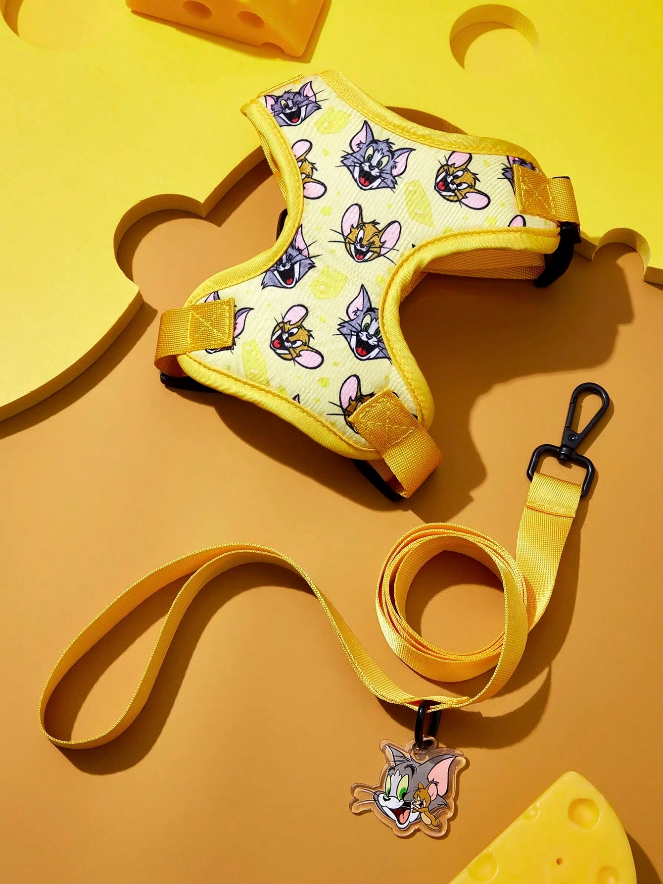 Tom & Jerry Pet Collar & Leash Set for Cats & Small Dogs