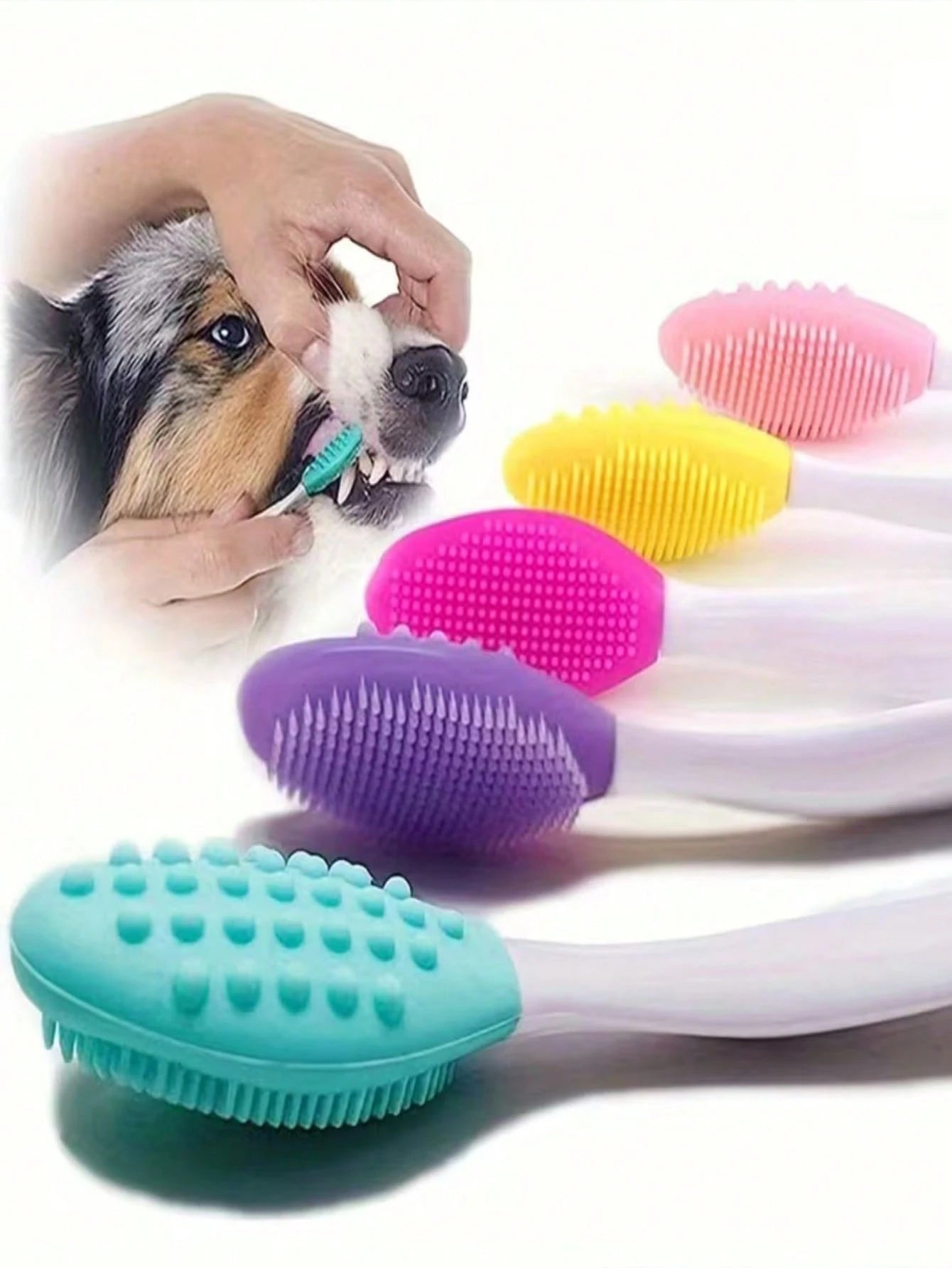 4-Piece Dog Toothbrush Set for Dogs & Cats | 360° Pet Dental Care