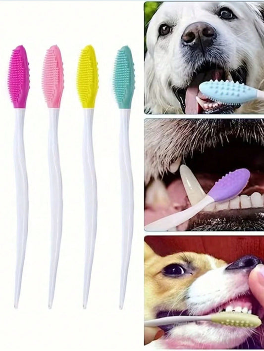 4-Piece Dog Toothbrush Set for Dogs & Cats | 360° Pet Dental Care