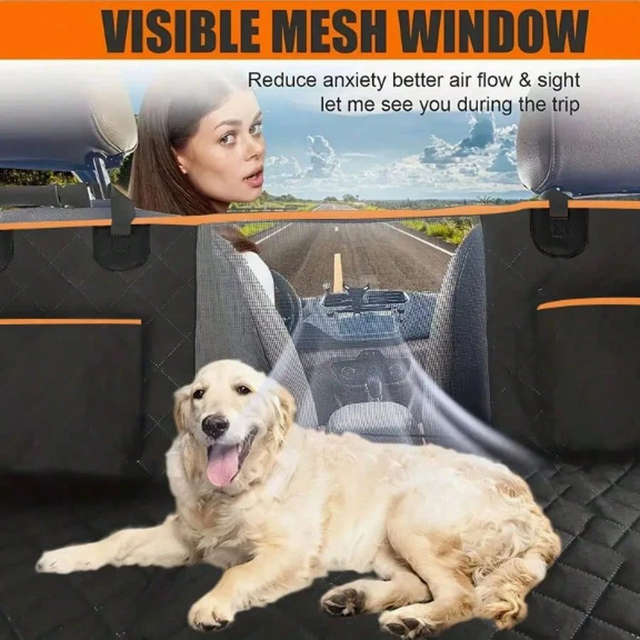 Waterproof Dog Car Back Seat Cover Hammock | Non-Slip Seat Protector for Cars, SUVs & Trucks
