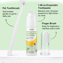 Dog Teeth Cleaning Kit – Banana Mint Toothpaste, Toothbrush & Finger Brush