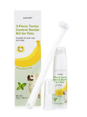 Dog Teeth Cleaning Kit – Banana Mint Toothpaste, Toothbrush & Finger Brush
