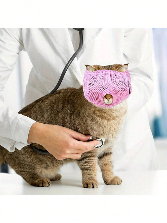 Cat Breathable Mask – Anti‑Scratch, Anti‑Bite, Adjustable Grooming & Bathing Muzzle