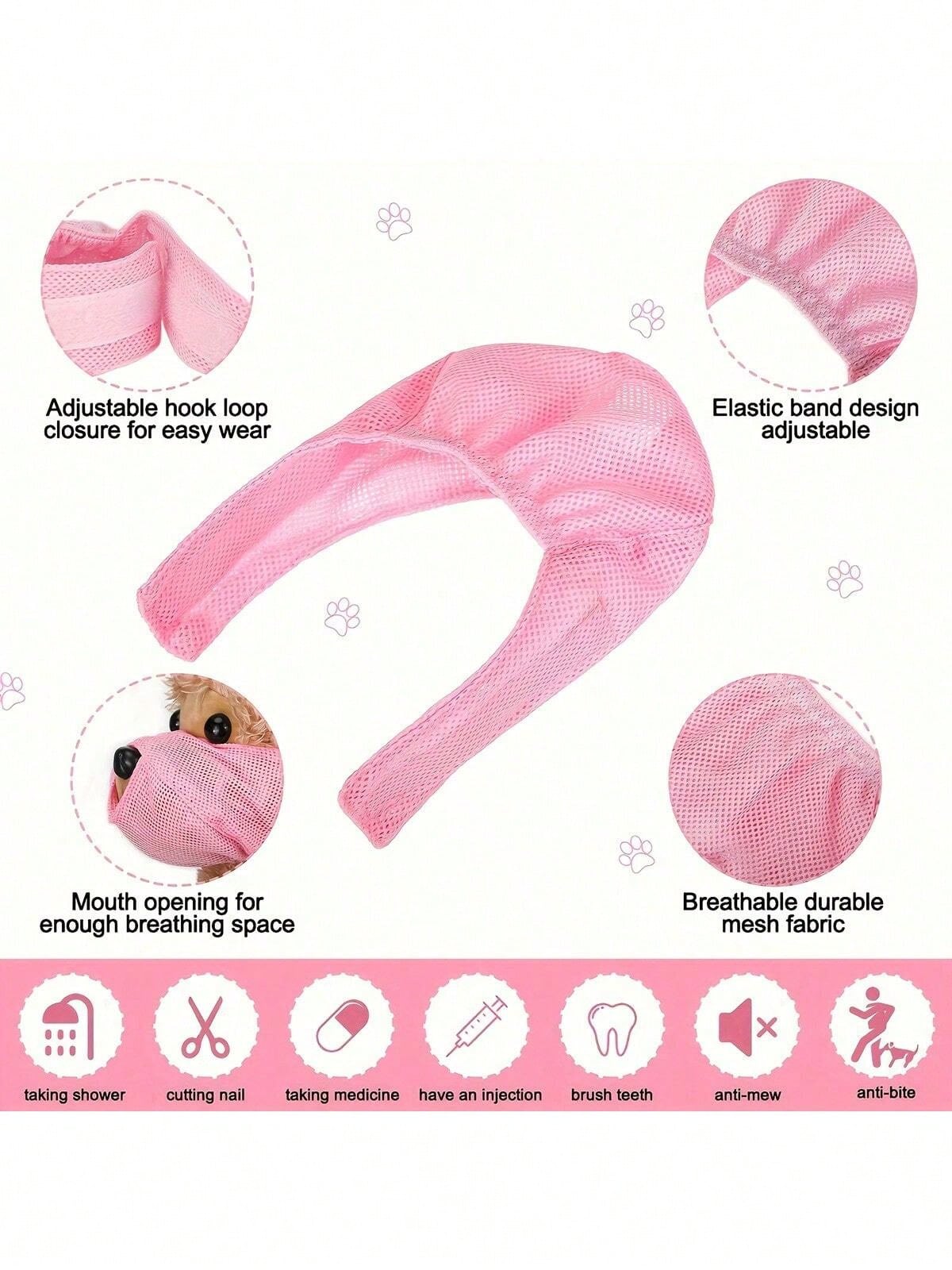 Cat Breathable Mask – Anti‑Scratch, Anti‑Bite, Adjustable Grooming & Bathing Muzzle