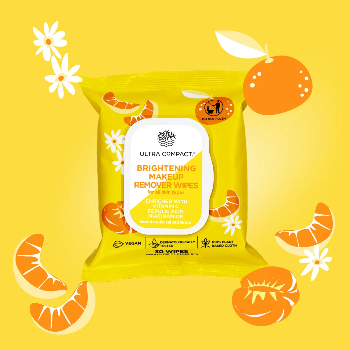 Ultra Compact Brightening Makeup Remover Wipes (30 pieces per pack)