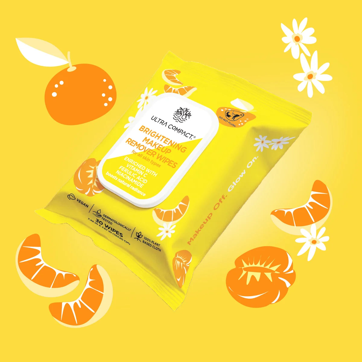Ultra Compact Brightening Makeup Remover Wipes (30 pieces per pack)