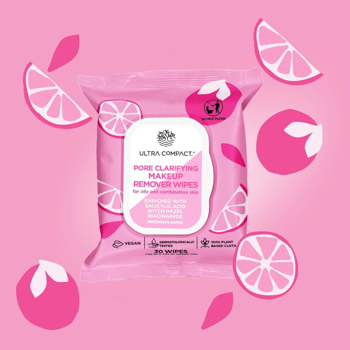 Ultra Compact Pore Clarifying Makeup Remover Wipes (30 pieces per pack)